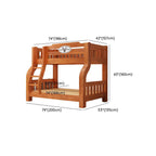 Scandinavian Wooden Bunk Bed with Ladder and Storage Options Dimensions