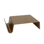 Scando Coffee Table with Seamless Bentwood Curve and Natural Wood Grain