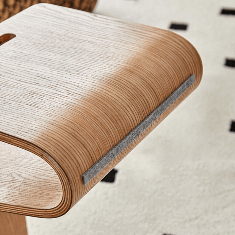 Scando Coffee Table with Seamless Bentwood Curve and Natural Wood Grain