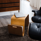 Scando Coffee Table with Seamless Bentwood Curve and Natural Wood Grain