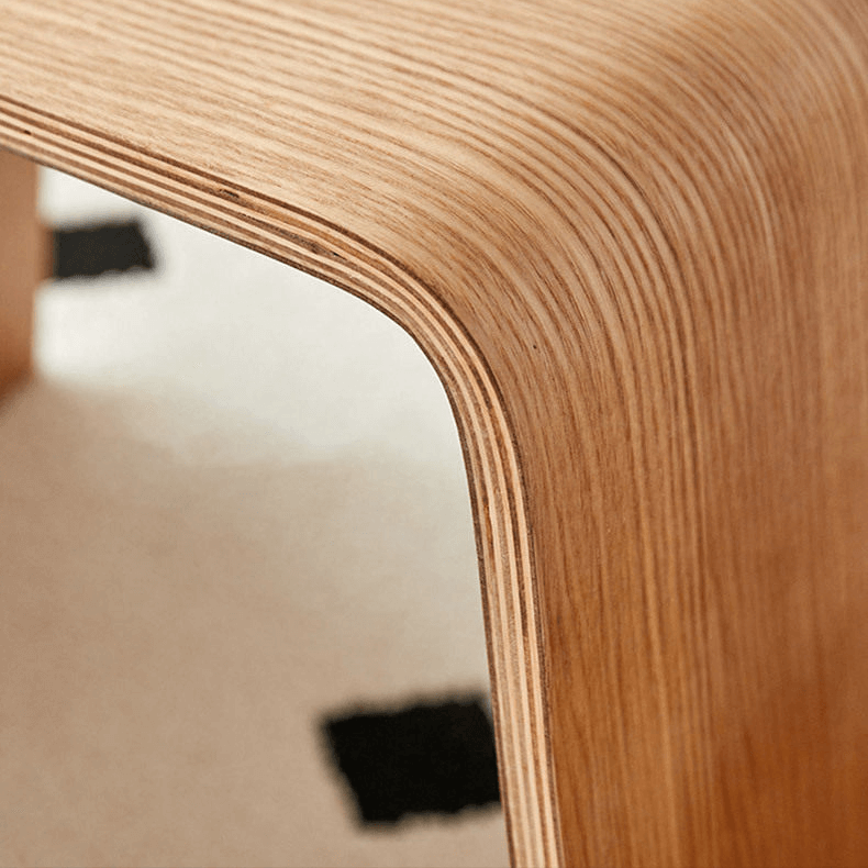 Scando Coffee Table with Seamless Bentwood Curve and Natural Wood Grain