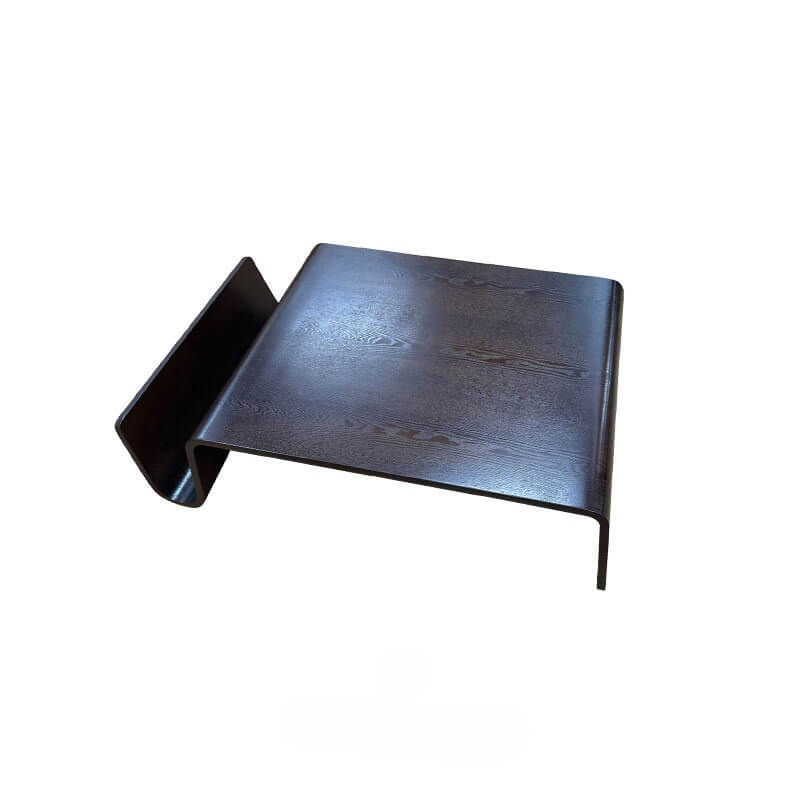 Scando Coffee Table with Seamless Bentwood Curve and Natural Wood Grain