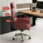 Sculpted Leather Office Chair with Adjustable Headrest and Compact Executive Form