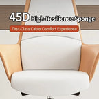 Sculpted Leather Office Chair with Adjustable Headrest and Compact Executive Form