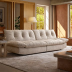 Sculpted Tufted Sofa with Low Profile Silhouette and Plush High Back Main Product Image