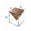 Sculptural Acrylic Side Table Series with Walnut or Travertine Top Dimensions