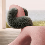 Sculptural Animal-Shaped Chair Series in Plush Textures for Lounge Corners