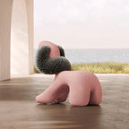 Sculptural Animal-Shaped Chair Series in Plush Textures for Lounge Corners