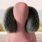 Sculptural Animal-Shaped Chair Series in Plush Textures for Lounge Corners