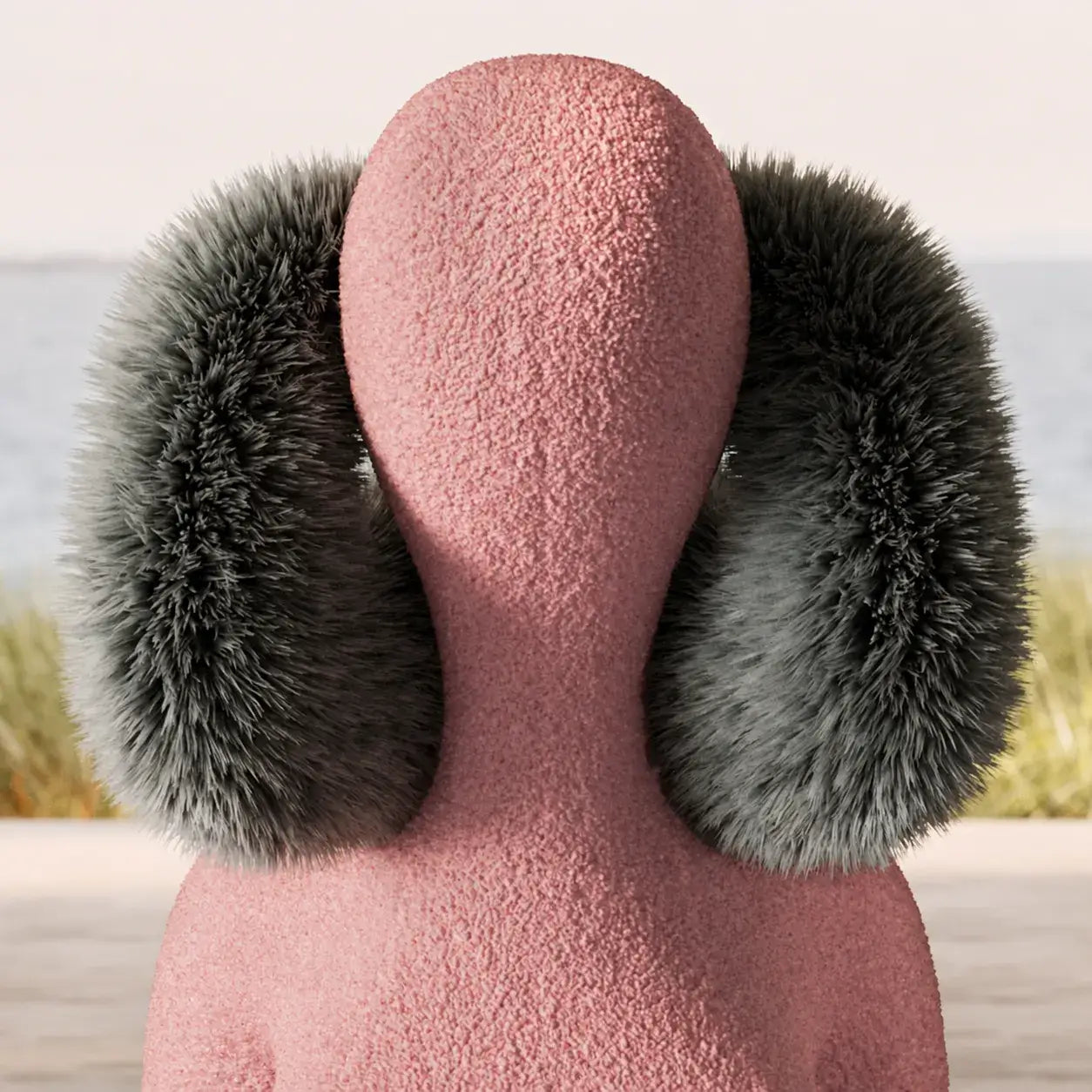 Sculptural Animal-Shaped Chair Series in Plush Textures for Lounge Corners