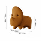 Sculptural Animal-Shaped Chair Series in Plush Textures for Lounge Corners Dimensions