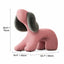 Sculptural Animal-Shaped Chair Series in Plush Textures for Lounge Corners Dimensions
