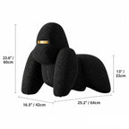 Sculptural Animal-Shaped Chair Series in Plush Textures for Lounge Corners Dimensions