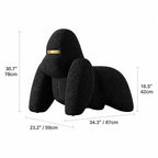 Sculptural Animal-Shaped Chair Series in Plush Textures for Lounge Corners Dimensions