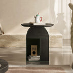 Sculptural Arched Side Table, Multifunctional Pet-Friendly Nightstand