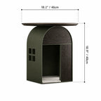 Sculptural Arched Side Table, Multifunctional Pet-Friendly Nightstand Dimensions