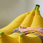 Sculptural Banana Accent Chair in Breathable Mesh for Balcony Living