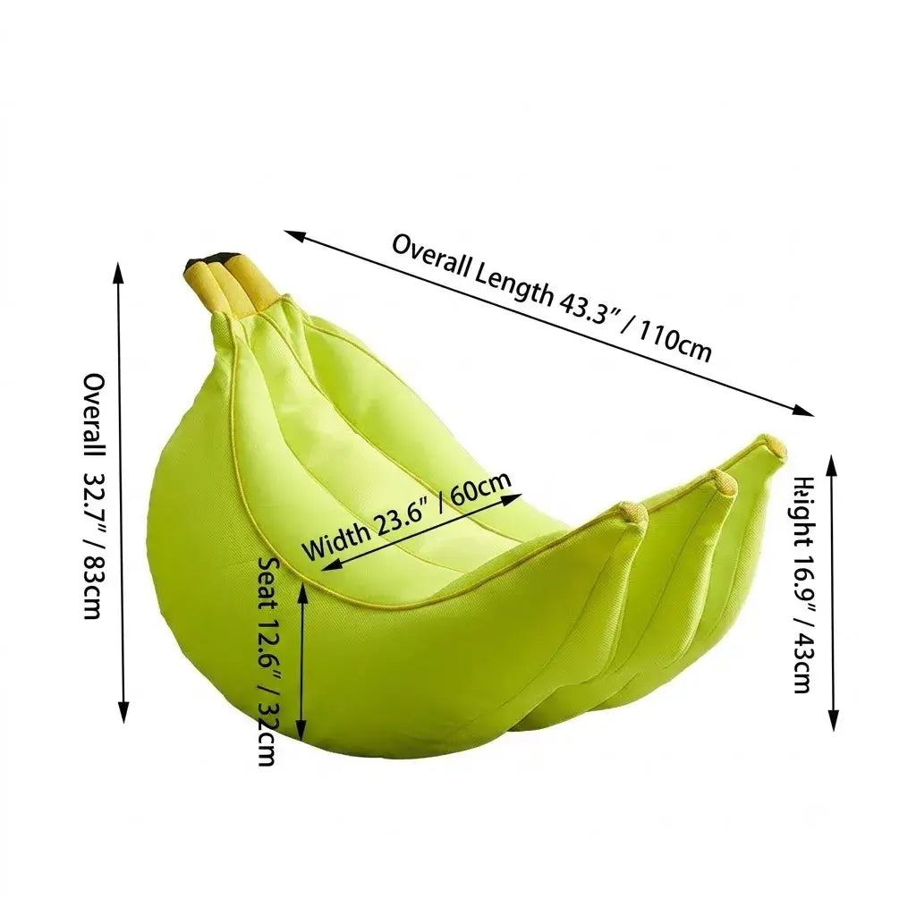 Sculptural Banana Accent Chair in Breathable Mesh for Balcony Living