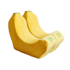 Sculptural Banana Accent Chair Series in Corduroy for Small Spaces