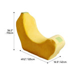 Sculptural Banana Accent Chair Series in Corduroy for Small Spaces Dimensions