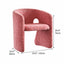 Sculptural Bouclé Accent Chair Series with Arched Back in Lavender, Coral Pink and Cool Black