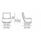 Sculptural Boucle Accent Chair with Curved Arms and Contrast Trim Dimensions