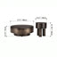 Sculptural Brushed Stainless Steel Coffee Table Set with Aged Bronze Finish