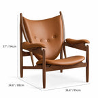 Sculptural Chieftains Chair with Saddle Arms, Floating Seat Appeal