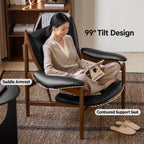 Sculptural Chieftains Chair with Saddle Arms, Floating Seat Appeal