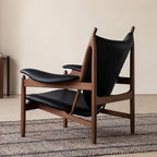 Sculptural Chieftains Chair with Saddle Arms, Floating Seat Appeal