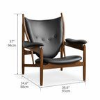 Sculptural Chieftains Chair with Saddle Arms, Floating Seat Appeal