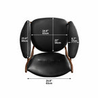 Sculptural Chieftains Chair with Saddle Arms, Floating Seat Appeal Dimensions