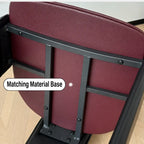 Sculptural Color-Block Dining Chair Series with Padded Leather Comfort