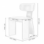 Sculptural Color-Block Dining Chair Series with Padded Leather Comfort Dimensions