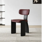 Sculptural Color-Block Dining Chair Series with Padded Leather Comfort Main Product Image