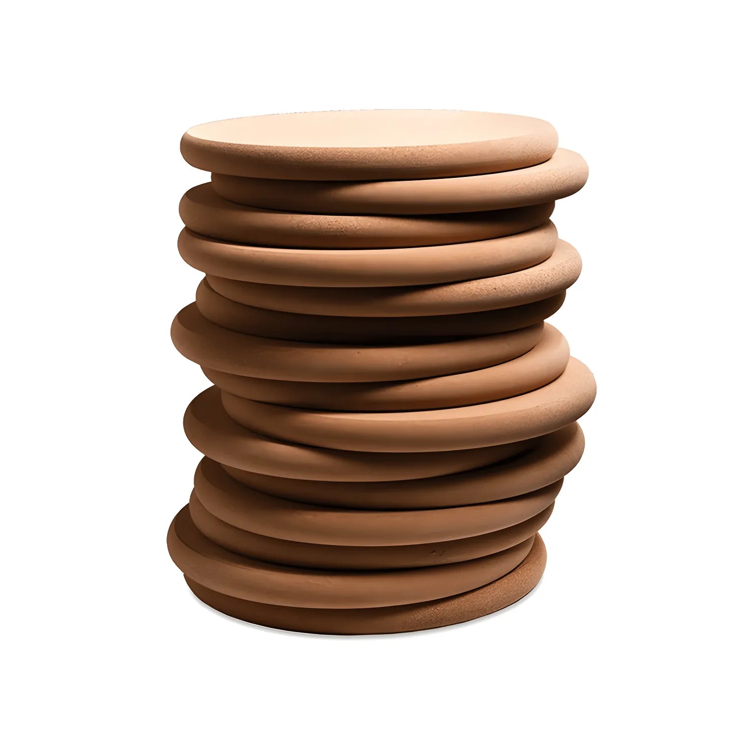 Sculptural Cork Side Table Series, Organic Geometric Accent Tables