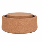 Sculptural Cork Side Table Series, Organic Geometric Accent Tables