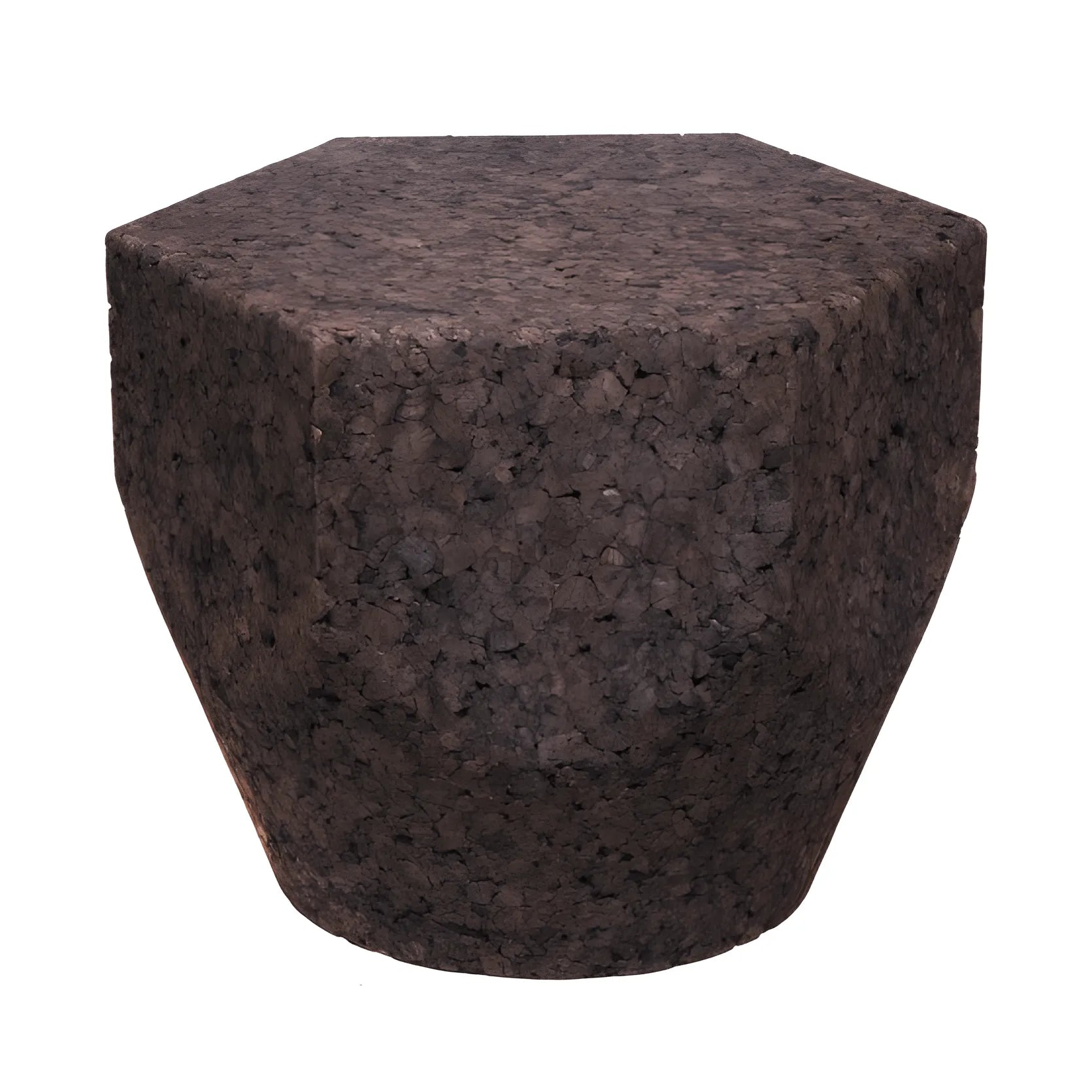 Sculptural Cork Side Table Series, Organic Geometric Accent Tables