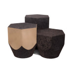 Sculptural Cork Side Table Series, Organic Geometric Accent Tables