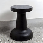 Sculptural Cork Stool and Cork Side Table for Artistic Minimalist Spaces