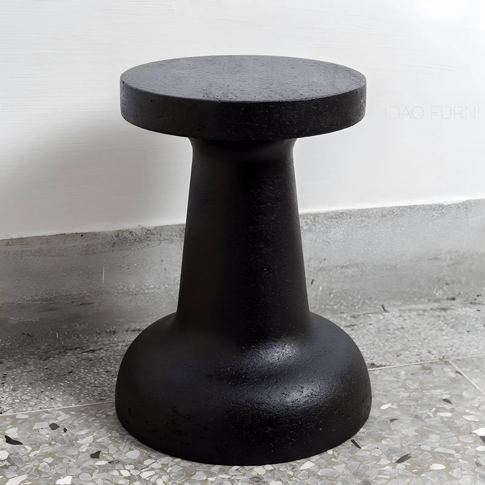 Sculptural Cork Stool and Cork Side Table for Artistic Minimalist Spaces