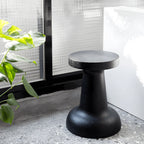 Sculptural Cork Stool and Cork Side Table for Artistic Minimalist Spaces