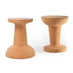 Sculptural Cork Stool and Cork Side Table for Artistic Minimalist Spaces Main Product Image