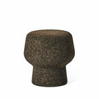 Sculptural Cork Stool and Cork Side Table Series in Wabi-Sabi Brown