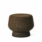 Sculptural Cork Stool and Cork Side Table Series in Wabi-Sabi Brown