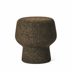 Sculptural Cork Stool and Cork Side Table Series in Wabi-Sabi Brown