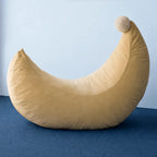Sculptural Crescent Accent Chair in Two-Tone Velvet, Removable Cover Main Product Image
