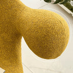 Sculptural Curved Accent Chair with Plush Texture and Bold Colors