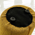 Sculptural Curved Accent Chair with Plush Texture and Bold Colors