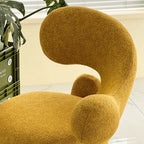 Sculptural Curved Accent Chair with Plush Texture and Bold Colors